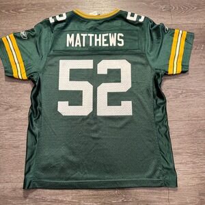Clay Matthews Green Bay Packers Jersey Womens Medium Green Reebok Home #52 Adult